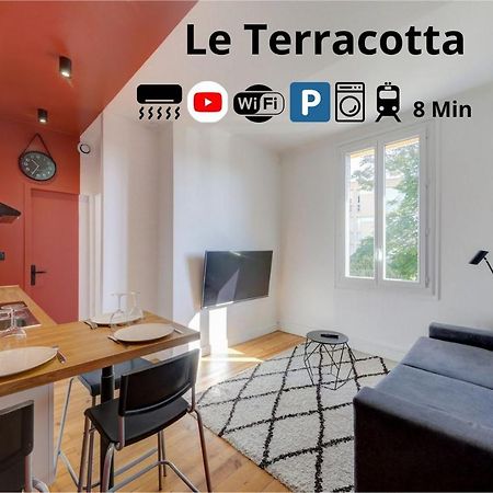 Terracotta-T2-Clim-Parking Gratuit Prive Apartman Pierre-Bénite Kültér fotó